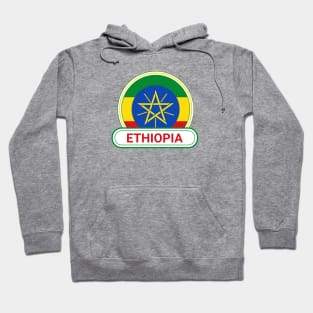 Ethiopia Country Badge - Ethiopia Flag Hoodie